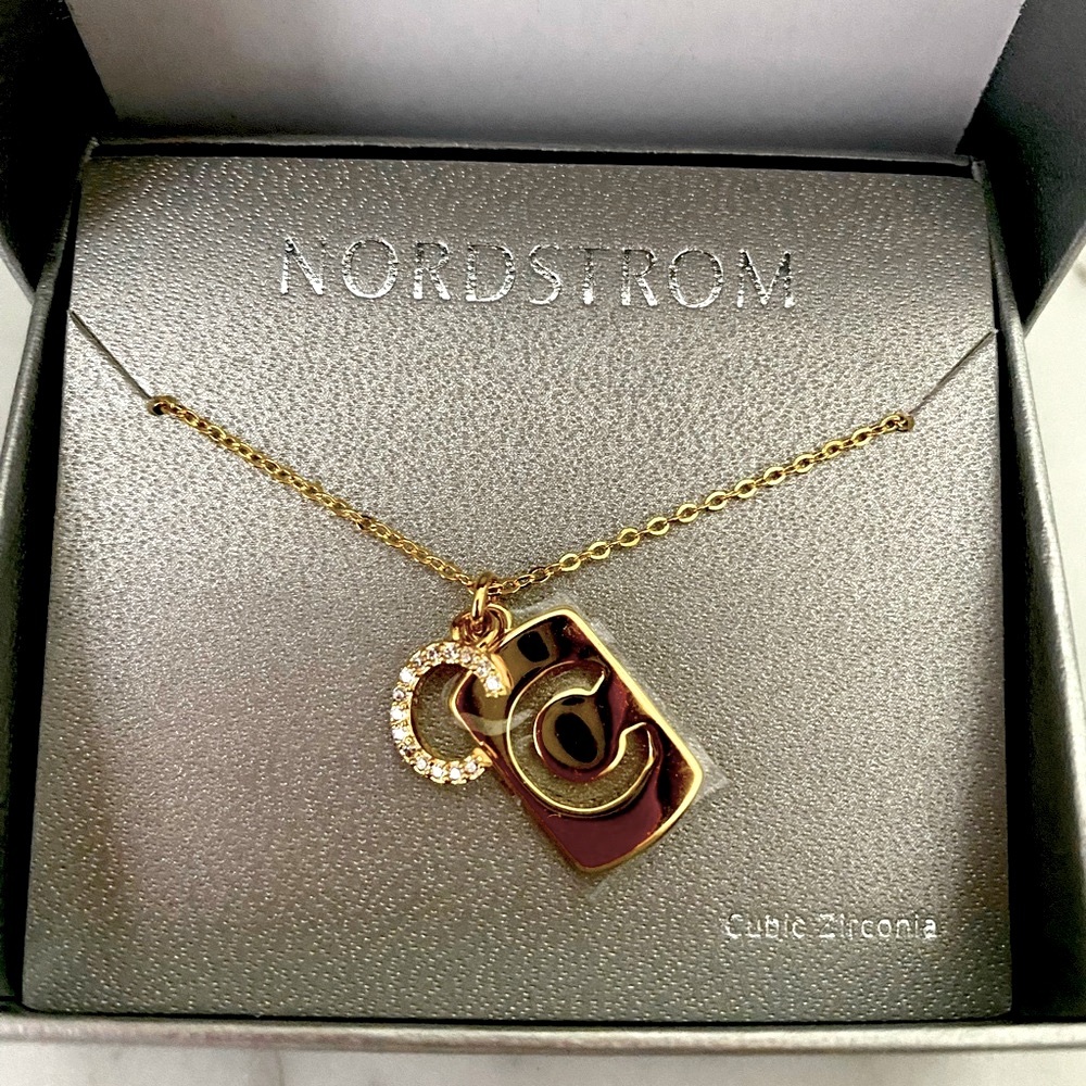Nordstrom gold plated “C” Necklace